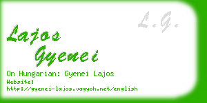 lajos gyenei business card